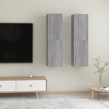 Wall-mounted TV Cabinets 2 pcs Grey Sonoma | Hipomarket