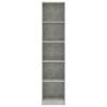 5-Tier Book Cabinet - Concrete Grey | Stylish & Practical