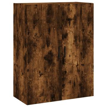 Stylish Highboard in Smoked Oak | 69.5x34x180 cm