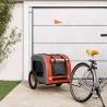 Pet Bike Trailer - Orange & Grey Oxford Fabric & Iron