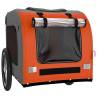 Pet Bike Trailer - Orange & Grey Oxford Fabric & Iron