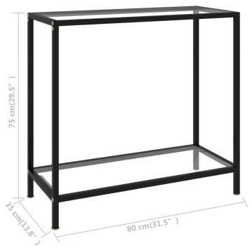 Stylish Transparent Console Table - 80x35x75 cm