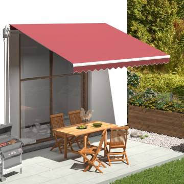 Burgundy Red Replacement Awning Fabric 4x3.5 m - Hipomarket