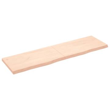 Wall Shelf 180x50 cm | Untreated Solid Oak | Rustic Storage