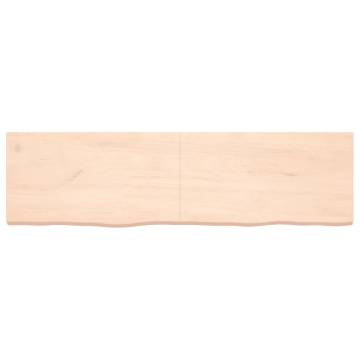 Wall Shelf 180x50 cm | Untreated Solid Oak | Rustic Storage