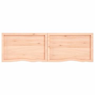 Wall Shelf 180x50 cm | Untreated Solid Oak | Rustic Storage