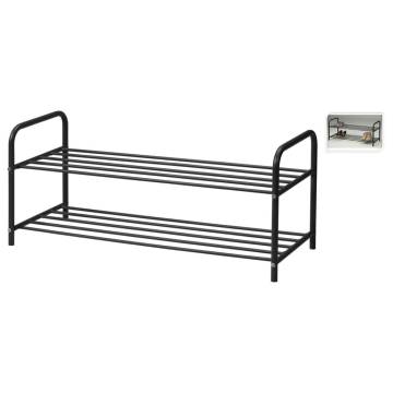 Storage Solutions Shoe Rack - 2 Levels, Stylish & Organised