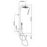 SCHÜTTE MADAGASKAR Overhead Shower Set in Black-Chrome