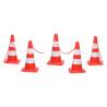 Chain Cone Set - 10m Red & White Chain for Safety