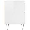 High Gloss White Bedside Cabinet - Stylish & Durable Storage