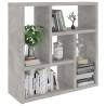 Concrete Grey Wall Shelf – Modern 5-Compartment Design