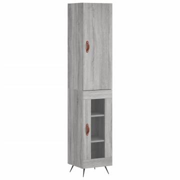 Stylish Highboard Grey Sonoma 34.5x34x180 cm - Hipomarket