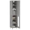 Stylish Highboard Grey Sonoma 34.5x34x180 cm - Hipomarket