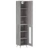 Stylish Highboard Grey Sonoma 34.5x34x180 cm - Hipomarket