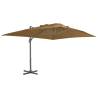 Cantilever Umbrella with Aluminium Pole 400x300 cm Taupe Colour taupe Size 400 x 300 cm Quantity in Package 1 Model 8 aluminium ribs 