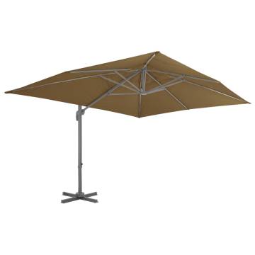 Cantilever Umbrella 400x300 cm - Aluminium Pole in Taupe