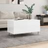 Coffee Table High Gloss White 90x44.5x45 cm Engineered Wood Colour high gloss white Quantity in Package 1 