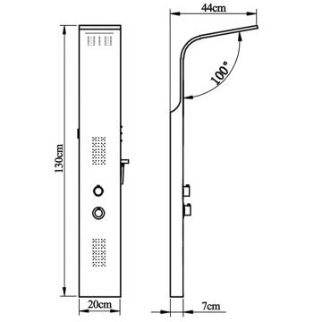 Curved Stainless Steel Shower Panel System | Hipomarket