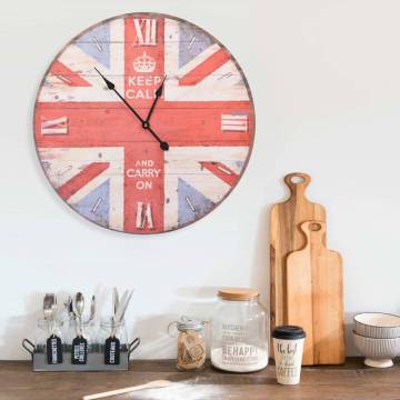 Vintage Wall Clock UK 60 cm - Retro Decor for Your Home