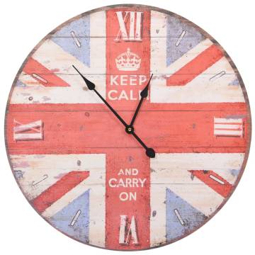 Vintage Wall Clock UK 60 cm - Retro Decor for Your Home