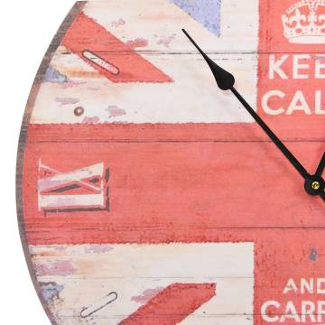 Vintage Wall Clock UK 60 cm - Retro Decor for Your Home