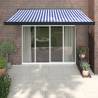 Retractable Awning Blue & White 3.5x2.5m | Durable & Stylish