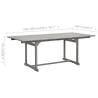 Garden Dining Table - Solid Acacia Wood, Extendable, 150-200 cm