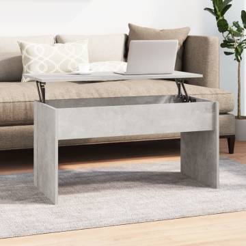 Modern Concrete Grey Coffee Table - Versatile & Stylish