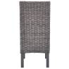 Dining Chairs Set of 4 Brown Kubu Rattan & Mango Wood