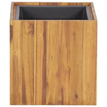 Garden Raised Bed Pot - 33.5cm Solid Acacia Wood | Hipomarket