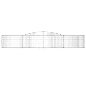 Arched Gabion Basket 400x30x60/80 cm - Durable Garden Barrier