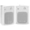 Wall-Mounted Stereo Speakers - 120W Indoor/Outdoor - White