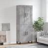 Highboard Concrete Grey 69.5x34x180 cm Engineered Wood Colour concrete grey Quantity in Package 1 Model 2 doors 