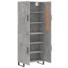 Stylish Highboard Concrete Grey - 69.5x34x180 cm | HipoMarket