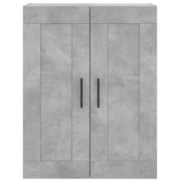 Stylish Highboard Concrete Grey - 69.5x34x180 cm | HipoMarket