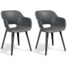 Keter Outdoor Chairs Akola 2 pcs Grey Colour dark grey Quantity in Package 2 