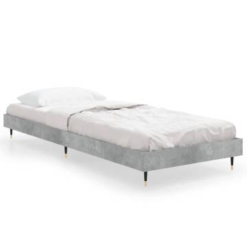 Concrete Grey Bed Frame 75x190 cm - Durable & Stylish | HipoMarket