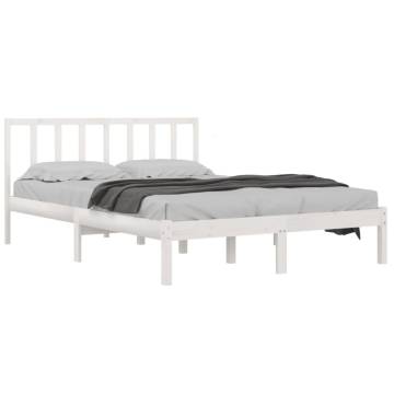 White Solid Wood Pine Bed Frame 120x200 cm - Timeless Design