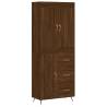 Stylish Highboard Brown Oak | Engineered Wood 69.5x34x180 cm