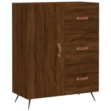 Stylish Highboard Brown Oak | Engineered Wood 69.5x34x180 cm