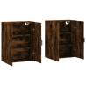 Wall Mounted Cabinets 2 pcs Smoked Oak - Stylish Storage Solution