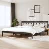 Bed Frame Grey 180x200 cm Super King Size Solid Wood Colour grey Size 180 x 200 cm 