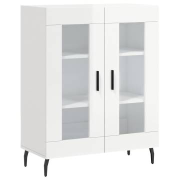 High Gloss White Sideboard - 69.5x34x90 cm | Hipomarket