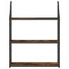 3-Tier Wall Shelf Smoked Oak - Stylish Storage Solution