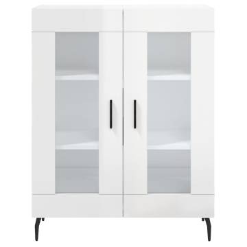 High Gloss White Sideboard - 69.5x34x90 cm | Hipomarket