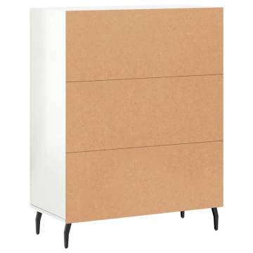 High Gloss White Sideboard - 69.5x34x90 cm | Hipomarket