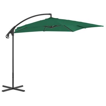 Cantilever Umbrella with Steel Pole - 250x250 cm Green