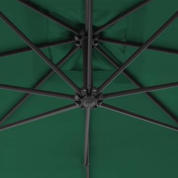 Cantilever Umbrella with Steel Pole - 250x250 cm Green