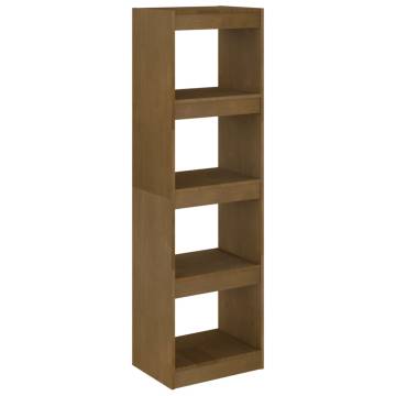 Book Cabinet Room Divider - Honey Brown Pinewood | HipoMarket