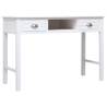 Writing Desk White 110x45x76 cm - Classic Wooden Desk